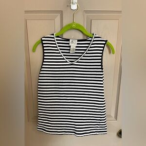 Vintage Black and White Striped Tank Top